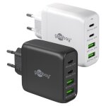 Goobay - chargeur rapide multiport usb - c? pd gan (68 w) noir, 2x ports usb - c? (power delivery) et ...