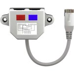 Goobay - rj45 rseau informatique adaptateur y cat 5 [1x rj45 mle - 2x rj45 femelle] argent mtallis ...