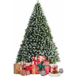 Goplus 150 / 180cm sapin de nol artificiel de flacon de neige avec 800 / 1200 branche neige en pvc, arbre ...