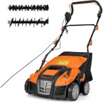 Goplus - 2 en 1 d�chaumeuse scarificateur electrique 2000w, 5 profondeurs r�glables & 3 hauteurs de poign�e, ...
