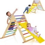 Goplus - 3 en 1 triangle montessori pliable avec toboggan, rampe parcours d'escalade montessori pour ... Goplus - 3 en 1 triangle montessori pliable avec toboggan, rampe parcours d'escalade montessori pour ...