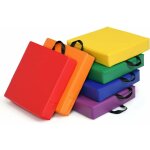 6 coussins de sol en simili cuir et mousse pour enfants, coussins de chaise multicolore avec poigne ...