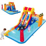Goplus aire de jeux gonflable enfants - 2 toboggans / mur d'escalade / canon à eau / pataugeoires - charge ... Goplus aire de jeux gonflable enfants - 2 toboggans / mur d'escalade / canon à eau / pataugeoires - charge ...