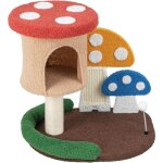 Goplus - arbre � chat, forme champignon, avec poteau en sisal enveloppant, planche � griffer, balle � ...