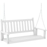 Balancelle jardin 2 places charge 230kg - chaise hamac suspnedue 136x67x63cm avec chanes de suspension ...