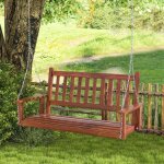 Balancelle jardin 2 places charge 230kg - chaise hamac suspnedue 136x67x63cm avec chanes de suspension ...