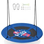Balanoire nid d'oiseau rond 102cm - hauteur rglable 140 - 180cm - charge maximale 150kg - pour enfant ...