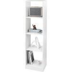 Goplus - bibliothque 4 niveaux moderne tagre ouverte sur pied, meuble de rangement dispositif anti ...