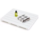 Caillebotis de douche antidrapant, tapis de bain douche en bambou, tapis de sol  lattes, 55x34x4, 5cm, ...