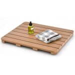 Caillebotis de douche antidrapant, tapis de bain douche en bambou, tapis de sol  lattes, 60x48x4, 5cm, ...