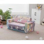Canap convertible enfants 0 - 12 ans avec motifs lumineux, fauteuil rembourr en ponge, design ergonomique&h ...