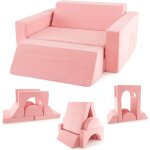 Goplus canap enfants, canap de jeu modulaire 8 pcs avec housse amovible pour intrieur salle de jeux, ...