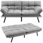 Goplus - canapé lit en mousse à mémoire charge 273kg - canapé - lit futon - dossier et accoudoirs réglables ... Goplus - canapé lit en mousse à mémoire charge 273kg - canapé - lit futon - dossier et accoudoirs réglables ...