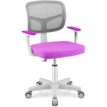 Goplus - chaise de bureau pour enfant, chaise d'tude avec dossier ergonomique et sige pivotant  360, ...