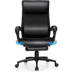 Goplus chaise de bureau, fauteuil de bureau ergonomique pour ordinateur, dossier haut, avec repose - ...