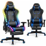 Chaise gaming pivotante avec dossier inclinable 90 - 155°, hauteur et accoudoir reglables, fauteuil gamer ... Chaise gaming pivotante avec dossier inclinable 90 - 155°, hauteur et accoudoir reglables, fauteuil gamer ...
