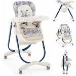 Goplus - chaise haute bb 6 - 36 moispliante  roulettes - hauteur rglabledossier / repose - pieds ...