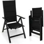 Goplus - chaise de jardin pliante - dossier réglable en 7 positions - accoudoirs - légère / portable ... Goplus - chaise de jardin pliante - dossier réglable en 7 positions - accoudoirs - légère / portable ...