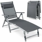 Goplus - chaise longue pliable en aluminium avec dossier réglable en 8 positions, transat inclinable ... Goplus - chaise longue pliable en aluminium avec dossier réglable en 8 positions, transat inclinable ...