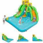 Château gonflable avec 2 toboggans&piscine, parc aquatique avec mur d'escalade & panier de basket, aire ... Château gonflable avec 2 toboggans&piscine, parc aquatique avec mur d'escalade & panier de basket, aire ...