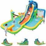 Goplus ch�teau gonflable g�ant enfants 3 - 10 ans sans souffleur - piscine / mur d'escalade / canons ...