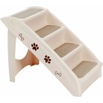 Escalier pliable pour animaux / chien / chat, escalier en plastique avec 4 marches, feutre confortable ...