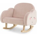 Fauteuil � bascule enfant 3 - 5 ans, fauteuil rembourr� en �ponge avec pieds en bois massif, en velours ...
