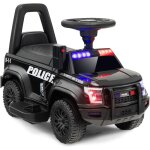 Goplus - golus voiture de police �lectrique pour enfants, voiture �lectrique � batterie de 6v avec m�gaphone, ...