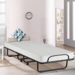 Goplus lit pliable d?appoint 190x80cm avec matelas pais  4 roulettes charge max 120kg lit pliant  ...