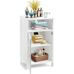 Goplus meuble de rangement pour salle de bains, armoire de salle de bain en mdf avec 1 porte, armoireavec ... Goplus meuble de rangement pour salle de bains, armoire de salle de bain en mdf avec 1 porte, armoireavec ...