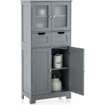 Goplus - meuble sur pied de salle de bain, 2 tiroirs, 1 cabinet clôturé avec Étagère ajustable, compartiment ... Goplus - meuble sur pied de salle de bain, 2 tiroirs, 1 cabinet clôturé avec Étagère ajustable, compartiment ...