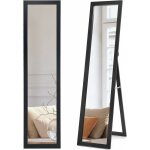 Goplus - miroir 2 en 1 mural sur pied, hd miroir avec cadre de style moderne, psych 147 x 29 cm, sur ...