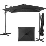Goplus parasol de jardin ext�rieur 3x3m, parasol d�port�, inclinable � 5 angles, rotatif � 360�, pied ...