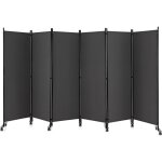 Paravent s�paration pliant avec roulettes - cadre en m�tal - id�al pour maison, bureau, h�pital, 335x172cm, ...