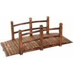 Goplus ? pont en bois rustique massif avec main courante ? d�coration de jardin �tang ? charge max 100 ...