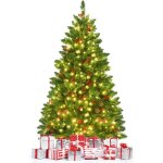 Sapin de noël 195cm artificiel lumineux, led blanche chaude, branches ignifuge avec pommes de pin et ... Sapin de noël 195cm artificiel lumineux, led blanche chaude, branches ignifuge avec pommes de pin et ...