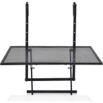Table de balcon pliante, table de balcon r�glable en hauteur, table suspendue en fer, � accrocher, avec ...