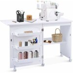Goplus - table de couture pliante - 3 bacs + 1 etagère - roulettes verrouillables - portes magnétiques ... Goplus - table de couture pliante - 3 bacs + 1 etagère - roulettes verrouillables - portes magnétiques ...