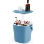 Goplus - table glaci�re ext�rieur 15 l avec couvercle r�tractable, 6h froid, ouvre - bouteille et poign�e ...