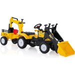 Goplus - tracteur enfants 3 - 6 ans, avec 6 roues, remorque amovible, bulldozer jouet d'imitation, charge ...