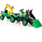 Goplus - tracteur enfants 3 - 6 ans, avec 6 roues, remorque amovible, bulldozer jouet d'imitation, charge ...