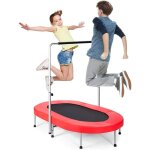 Trampoline de fitness pliable pour enfantset adultes avec poignee reglable de hauteur sur 5 positions, ...
