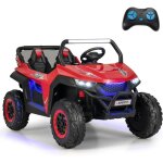 Goplus - voiture �lectrique 2 enfants 3 - 8 ans 2 portes avec t�l�commande 2, 4g, lumi�res et musique, ...
