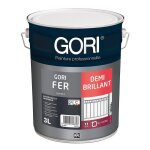 Laque antirouille et d�coration glyc�ro demi - brillante gorifer fonce, noir 9005, bidon de 1 litre - ...