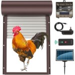 Porte de cage de poulet automatique solaire, porte de cage de poulet avec panneau solaire et t�l�commande. ...