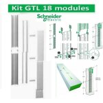 Goulotte gtl 18 modules 2 compartiments clipsable r�si9 schneider electric r9hkt18