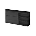 Iboco - goulotte d'installation clip45 tercia ta - c45 164x55 3 compartiments noire ibocco b45117