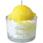 Provence chic - bougie parfum�e mousse au citron fabriqu�e en provence
