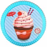 Tourti�re d�corative � suspendre contour bleu