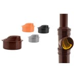 R�duction de goutti�re � plusieurs �tages pp dn110x63 - 70 - 75 - 80 - 90 - 100 marron, pour syst�me ...